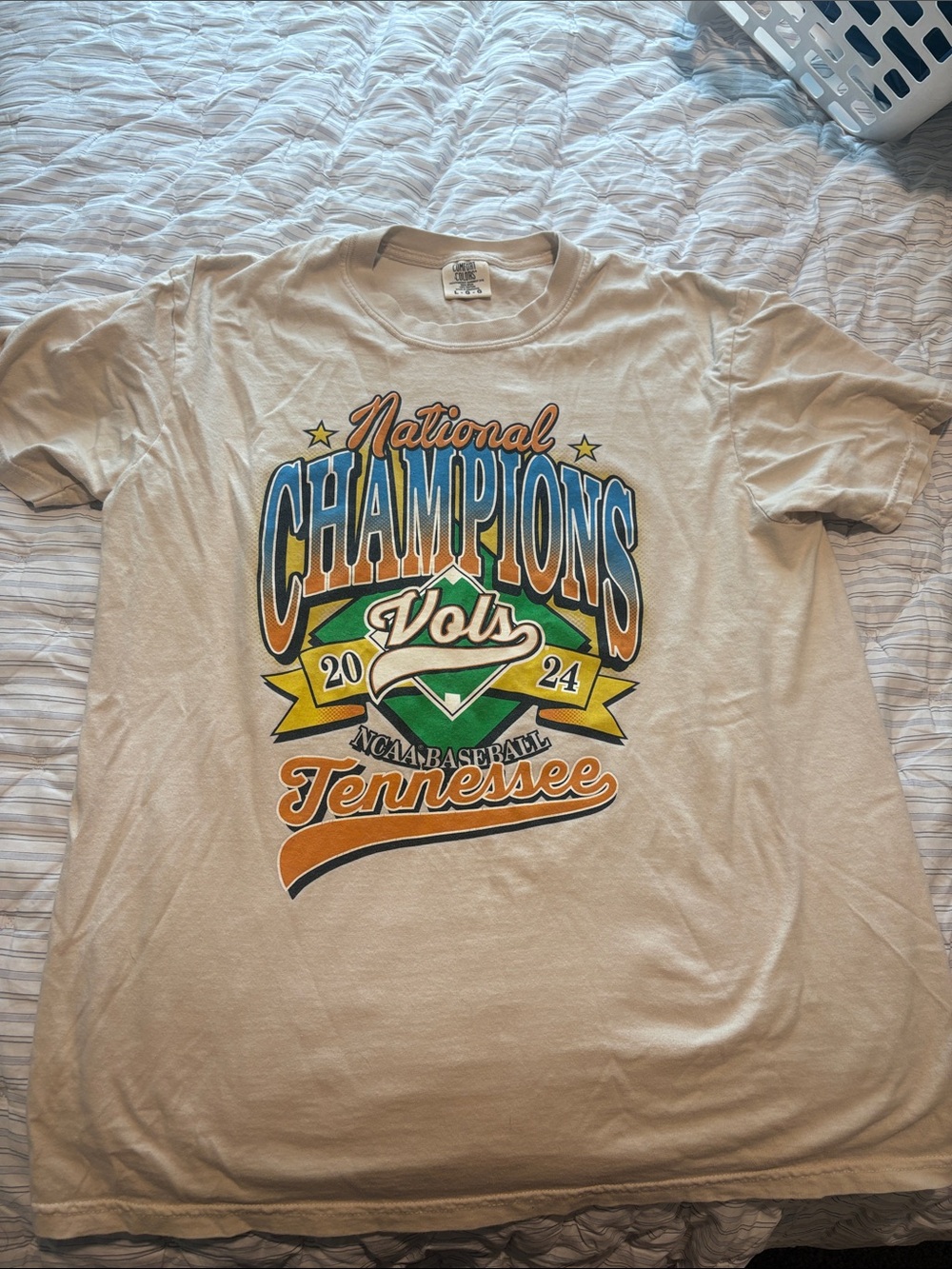 Comfort Colors Beige Tennessee Vols National Champions Graphic Tee